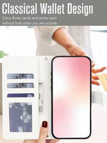 花朵造型斜挎翻盖PU仿皮钱包式手机壳，适用于三星Galaxy S26 S25 Edge S24 S23 Plus Ultra A57 A37 A17 A07 A56 A36 A26 A16 A06 A55 A35 A25 A15 A54 A34 A24 A14 A13，带卡槽、支架、腕带，具备RFID屏蔽功能，国际版，非国内版 - 紅色 - 查看 9