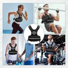 Adjustable Weight Vest For Men & Women – Neoprene Workout Vest For Running, Walking, Gym Training – Reflective Strips & Pockets For Phone/Keys - 2.7-9 Kg - View 6