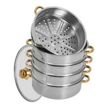 YISSALE Olla a vapor - Oro, Plata - Ver 7