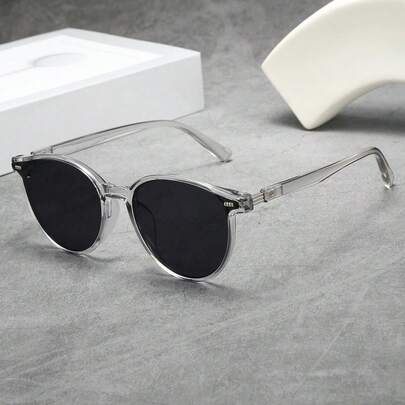 1pc Unisex Retro Cat Eye Frame Minimalist Stylish Fashion Fashion Glasses, Versatile Daily Accessory