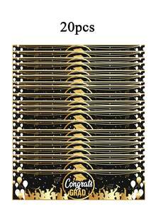 20pcs Graduation Water Bottle Stickers, 2026 Graduation Party Sticker Set, Paper Graduation Themed Bottle Wrap Labels, Suitable For Graduation Ceremony, Graduation Party, Celebrating Graduates, Gift Stickers - Multicolor - View 11