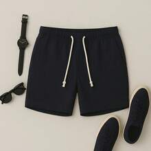 1 Summer Spring Spring / Summer / Autumn Spring / Summer Regular Fit Eyelet Drawstring Beach For Going Out Weekend Casual Holiday Father's Day Valentine's Day Christmas - Black - View 1