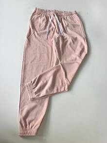 Men's Plus Size Jogger Sweatpants In Flannel Fabric With Pocket | Warm, Plus Size Men's Pants - Rusty Rose - View 8