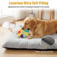 XXXL 4-Season Plush Pet Bed For Dogs & Cats - Reversible Orthopedic Sofa Mat With High-Resilience Polyester Fiber, Extra Large Thick Cushion Support For Joint Health, Machine Washable Pet Furniture Gift For All Breed Sizes (XL To XXXL) - Black - View 5