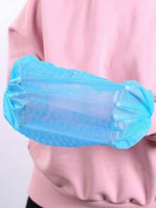 أغطية شعر قابلة للتخلص منها غير منسوجة، قبعات شعر صحية زرقاء، مناسبة للمطاعم والمقاهي والبيئات الخالية من الغبار - A - مشاهدة 5