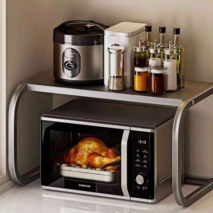 1PC Microwave Oven Storage Rack, Kitchen Cookware Storage Rack, Saving Space - A - View 1