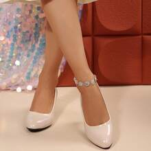 Women's Shoes, Women's High Heels, Mary Jane Shoes, All-Season Shoes, Versatile And Comfortable, Suitable For Uniforms, Banquets, Parties, Local Warehouse Shipping. - 香檳色 - 查看 4