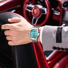 POEDAGAR's New Three Eye Six Pin Stainless Steel Quartz Watch Showcases Your Personal Charm - Blue - View 4