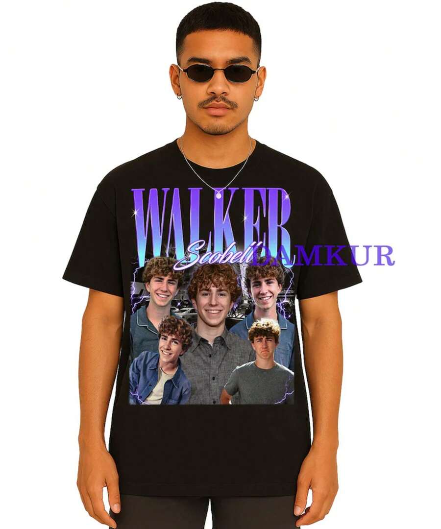 Walker Scobell Shirt, Walker Scobell  2024 Camp Half Blood TShirt, Greek Mythology TV Series Fan Tee NA023, Walker Scobell Gift - 黑色 - 查看 1
