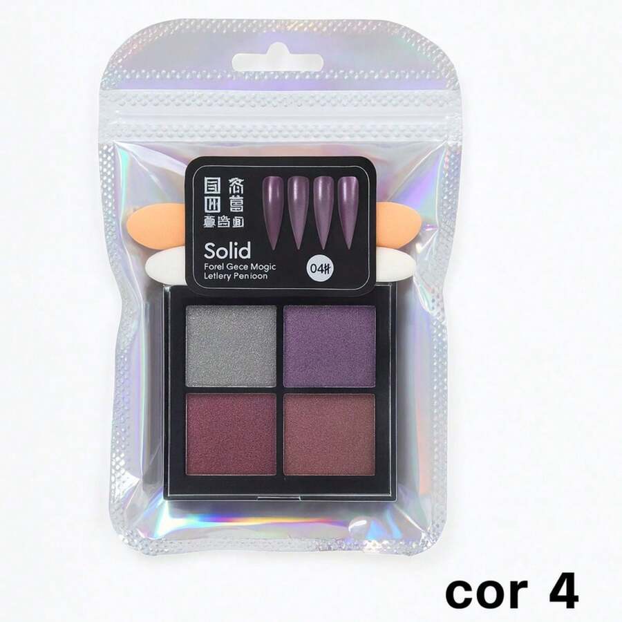 Tesouro direto Import Powder Pigment For Nails, Assorted Colors. - 04 - Ver 1