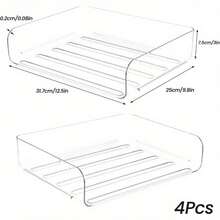 File Trays - Transparant - (4 stuks (portret) - Bekijken 3