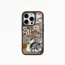 Western Leopard Phone Case, Cherries Skull Horseshoe Vinyl Treaty Oak Revival With Country Rock Vibes, Play Now Aesthetic Gift,  17 16 15 14 13 12 11 Pro Max Plus X, Galaxy S25 S24 S23 S22 S21 Ultra - 款式 2(1 件) - 查看 8