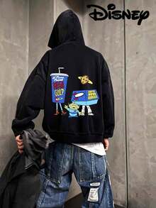 Disney Printed Hoodie, Men's Toy Story Pizza Planet Hoodie, Disney Woody And Buzz Lightyear Hoodie, To Infinity And Beyond Hoodie, Disney Resort Hoodie| Exquisite Design | Best Choice For Gifts - 黑色 - 查看 2