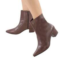 Women's Over-The-Knee Boot With Low Block Heel - Elegant - 咖啡棕 - 查看 4