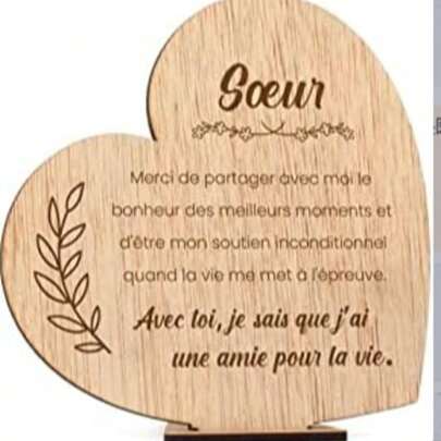 Tarjeta de madera original para el cumpleaños de la hermana, ideas de regalo para la hermana, tarjeta de felicitación de madera para la hermana (Hermana)