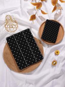 Polka Dot & Minimalist Pattern Tablet Protective Case, Compatible With  9.7/10.2/10.5/10.9/12.9/Pro 11 (10th Gen), Galaxy Tab S6 Lite 10.4", Kindle Paperwhite 12th Gen (2024), Kindle 11th Gen (2022), Offers Soft Shock-Proof Protection, Supports Smart Stand/Auto Wake/Sleep Function - 多色-4 - 查看 5