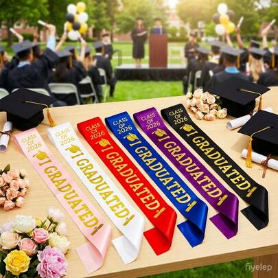 Class Of 2026 I Graduated Sash, Graduation Party Decorations