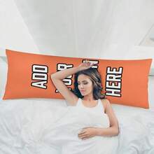 Custom Body Pillow Cover, Personalized Photo/Text Printing Long Pillowcase, Soft Fabric Bed, Sofa, Studio Photography, Home Decor, Coral, 20x54 - Coral - 查看 4