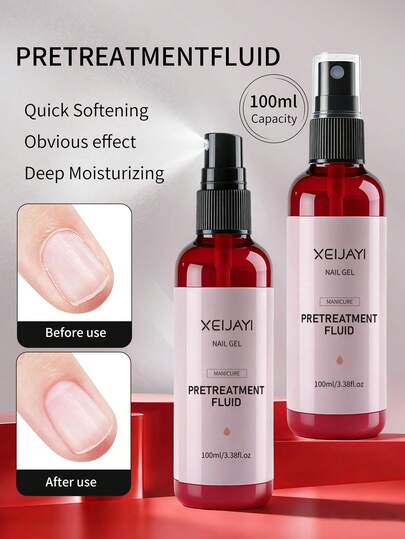 XEIJAYI 1 Bottle 100ml Nail Care Liquid, Cuticle Softener & Nourishing Oil, Nail & Toe Repair Tool