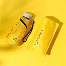 1 pieza Paraguas ultraligero de 5 pliegues, parasol plegable compacto de 6 varillas, paraguas de doble uso para sombra y lluvia - Multicolor - Ver 18