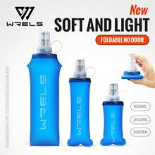 WRELS 1件 150ml/250ml/500ml 可折疊軟水壺，適用於徒步、跑步、馬拉松、攀岩與越野跑 - 彩色 - 查看 7