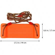 ¡Recomendadoibasenice Columpio Infantil Ajustable con Cuerda Resistente Asiento De Columpio Al Aire Libre para Niños Juego De Patio  Y Fácil De Instalar para Jardín Y Interior 17.32X6.69X2.75In¡Top de Temporada - Naranja - Ver 1
