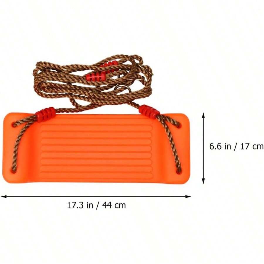 ¡Recomendadoibasenice Columpio Infantil Ajustable con Cuerda Resistente Asiento De Columpio Al Aire Libre para Niños Juego De Patio  Y Fácil De Instalar para Jardín Y Interior 17.32X6.69X2.75In¡Top de Temporada - Naranja - Ver 1