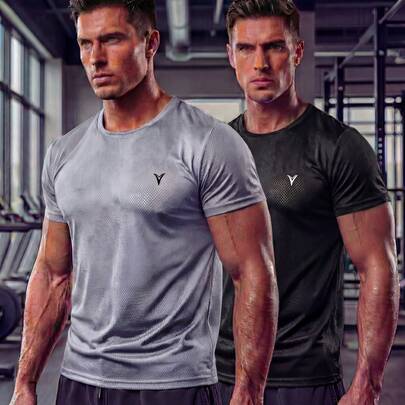 Kit 2 Camiseta Dry Fit Masculina Original Respirável Confortável Ideal Para Treinos Academia