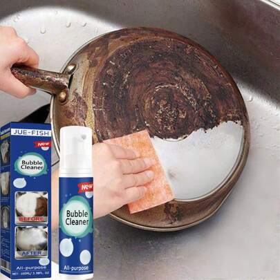 JUE FISH 100ml Heavy Duty Foaming Degreaser – Powerful Stain Remover For Kitchen, Stove, Oven & Grill – Fast-Acting Formula With Enzymes, Eliminates Tough Grease & Stains, Deep Cleans & Restores Surfaces,Gifts For Men And Women Suitable For Valentine's Day, New Year's Day, Birthdays, Weddings And Parties,Quick Ship Items,Free Shipping