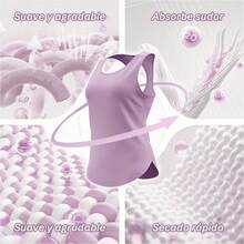 ¡Recomendado3PCS Playeras Blusas Deportivas Mujer sin Mangas, Transpirable Tank Top Mujer Ejercicio, Camiseta Ropa Yoga Gym¡Top de Temporada - XXL - Ver 7