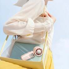 휴대용 선풍기 무선 저소음 소형 여름 쿨링 팬 미니 캠핑 여행 USB 충전식 핸디 팬 선풍기 - 핑크색 - 보기 2