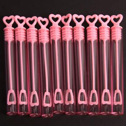 12/36 unidades Varitas de burbujas con corazón rosa, sin líquido para burbujas incluido, gran regalo para bodas, fiestas, despedidas de soltera, Día de San Valentín, aniversarios, juegos al aire libre, artículos de fiesta