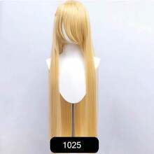 100cm Long Straight Synthetic Lolita Wig For Halloween Party Cosplay, Available In Gold, Blue, Red, Pink, Green, Purple, Suitable For Women Halloween Party - Multicolor - View 27