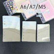 10pcs/Bag A6/A7/M5 Sticker Book Refill Pages, Thick Hard Cover Sticker Notebook Refills, Sticker Notebook Dividers, PP Material, Suitable For Sticker Books, Notebooks, Budget Planners, Scrapbooking, Crystal Bubble Stickers, Back To School Supplies, Student & Office Supplies, Christmas & New Year Gifts - Clear - View 10