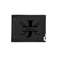 1pc Custom Men's Leather Wallet | Engraved Initials Laser Engraving | Ideal Gift For Dad, Son Birthday, Anniversary | Dark Brown Elegant Men's Wallet | Mini Wallet, Multi-Function, Large Capacity, Lightweight, Practical, Foldable | Business Casual, Minimalist Style | Back-To-School Gift | Mother's Day Gift | Teacher's Day Gift - 彩色 - 查看 9