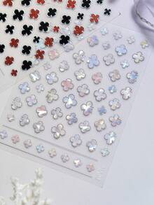 1pc 5D Hot Stamping Nail Art Sticker, Fashionable Minimalist High-End, Grass Shape Nail Decals, Decorative DIY Nail Sticker Nail Stickers - Multicolor - View 4