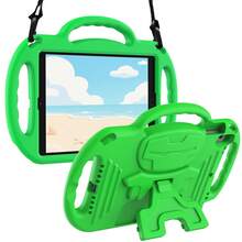 Kids Tablet High Protection Shock-Absorbing Handle Stand Shoulder Strap Protective Case - Green - View 9