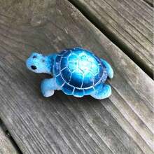 1pc Cute Resin Mini Sea Turtle Statue, Hanging Planter Pot Decoration, Indoor Home Decor Figurine For Garden, Yard And House Without Electricity - Sea Turtle - View 3