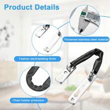 Cerradura de , Cerradura de Cadena para Puerta de  de Acero Inoxidable de 6.2'' para Apartamento, Puerta de Se - como en la foto - Ver 8