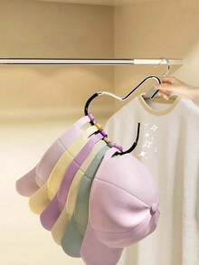 1/2/4/10pcs Random Color Hat Organizer Rack, Hanging Hat Holder For Wardrobe/Closet, Multi-Functional Hat Display Rack - Multicolor - View 4