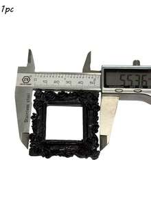 高品质蕾丝造型相框雕刻巴洛克风格DIY手工奶油胶山谷美女拍摄娃娃屋道具 - 黑色 - 查看 15