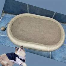 1 件装不掉毛猫抓板兼猫窝，编织剑麻猫窝，带集成玩具球，室内自娱自乐玩具，无需组装 - 56*36*7cm - 查看 7