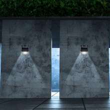 2个升级版太阳能LED壁灯 - 自动开关、防水、户外花园灯、电池寿命长、照明效果优雅 - 彩色 - 查看 9