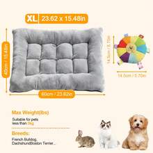 XXXL 4-Season Plush Pet Bed For Dogs & Cats - Reversible Orthopedic Sofa Mat With High-Resilience Polyester Fiber, Extra Large Thick Cushion Support For Joint Health, Machine Washable Pet Furniture Gift For All Breed Sizes (XL To XXXL) - Black - View 14