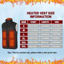 ¡RecomendadoChaleco calefactor para mujeres y hombres, 13 zonas de calor, chaleco de calentamiento eléctrico, ligero, unisex, ropa de calefacción¡Top de Temporada - Negro - - Ver 3