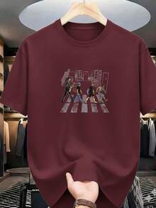Camiseta turma do CHAVES dia a.dia 100% algodão - bordô - Visão 3