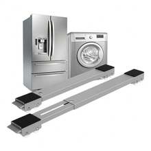 Base Support With Wheels For Refrigerator, Stove, Dishwasher, Cart Base Up To 200kg - Blanco plateado - Ver 1