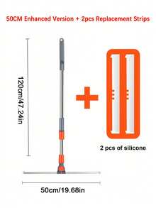 1pc Silicone Broom, High Window Cleaner, Home/Bathroom Floor Mop, Silicone Magic Broom, Suitable For Water Cleaning, Home Bathroom Decor, Autumn Decor, Back To School Decor - Multicolor - View 11