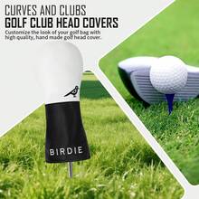 Premium Quality Golf Club Head Cover With Elegant Embroidery - Yellow - View 2