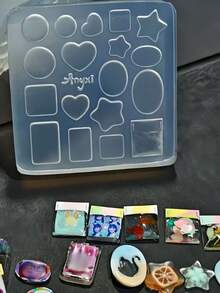 1pc Nail Art Mold, Origami Crane, Star, Airplane Shaped Transparent Silicone Nail Accessory Mold - Clear - View 7